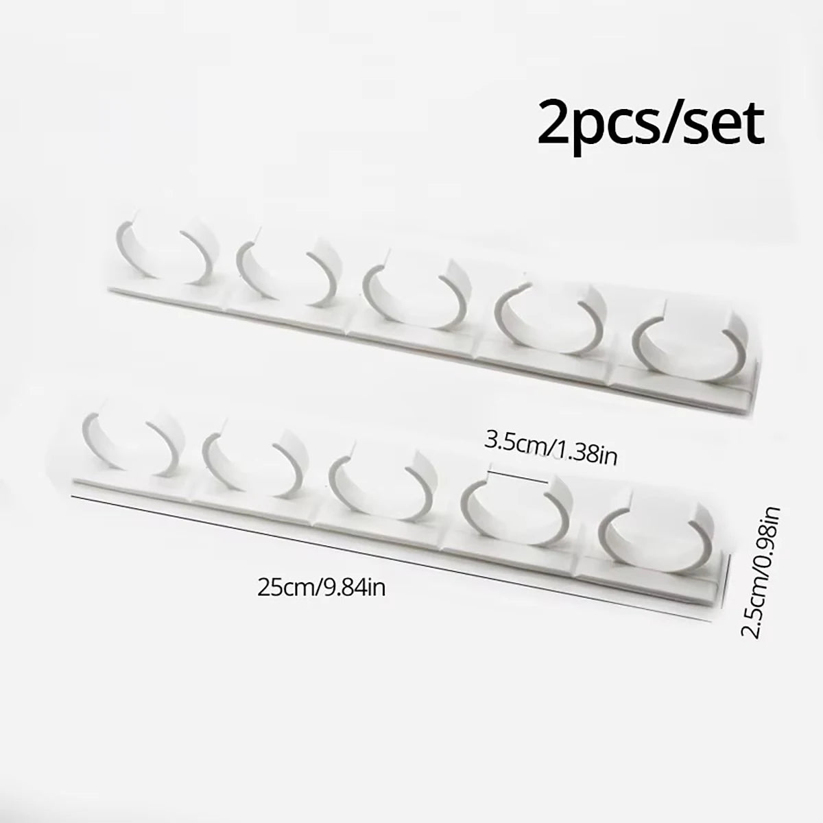 Set de 2 soportes adhesivos grises para frascos de especias