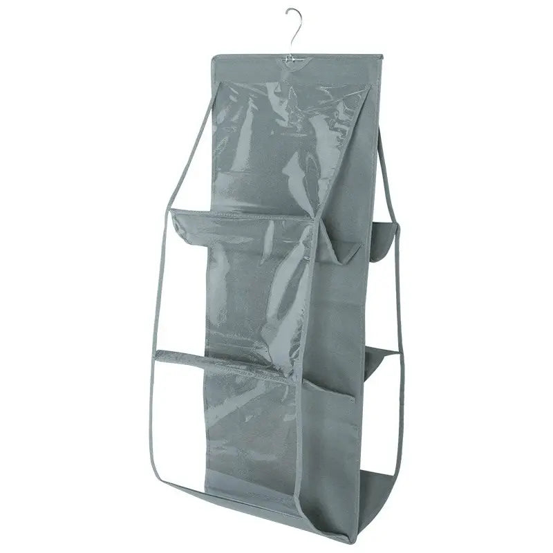 Organizador colgante para carteras con 6 bolsillos y frente transparente
