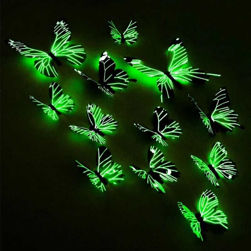 Set de 12 mariposas decorativas de papel con efecto 3D