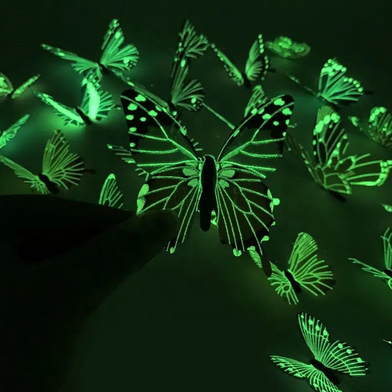 Set de 12 mariposas decorativas de papel con efecto 3D