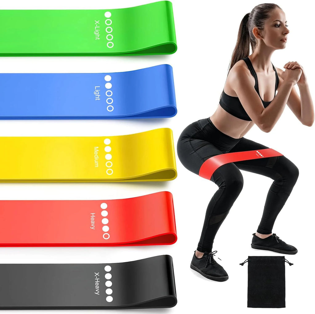Set de 5 bandas elásticas de TPE para entrenamiento