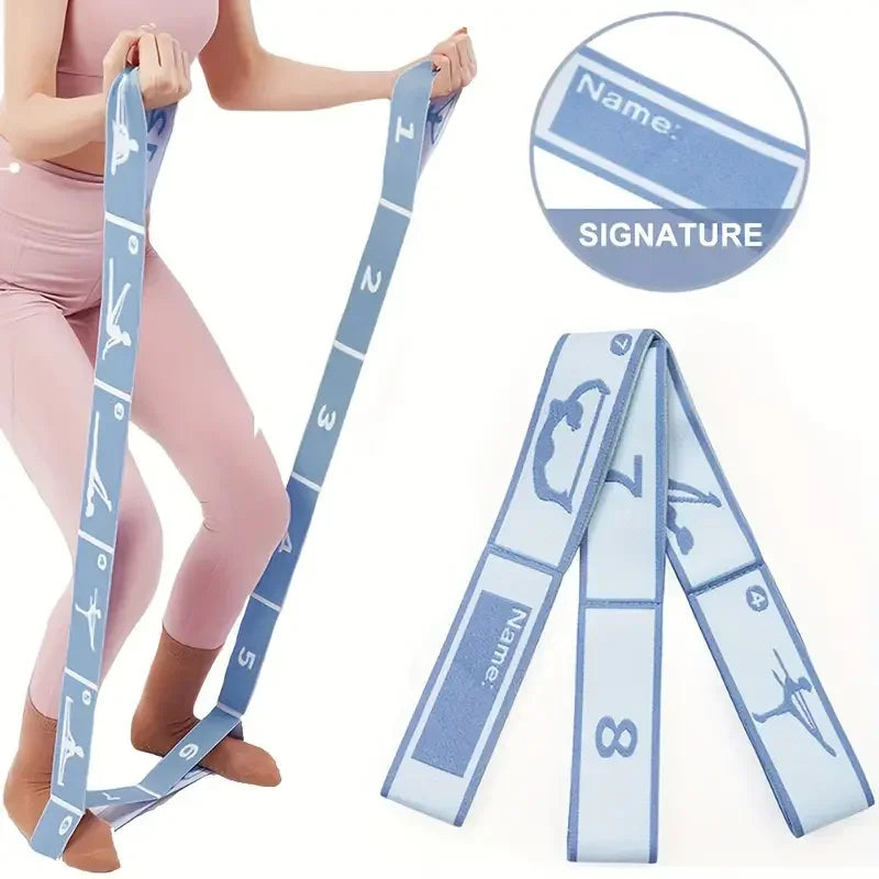 Cinta elástica con lazos para estiramiento y yoga