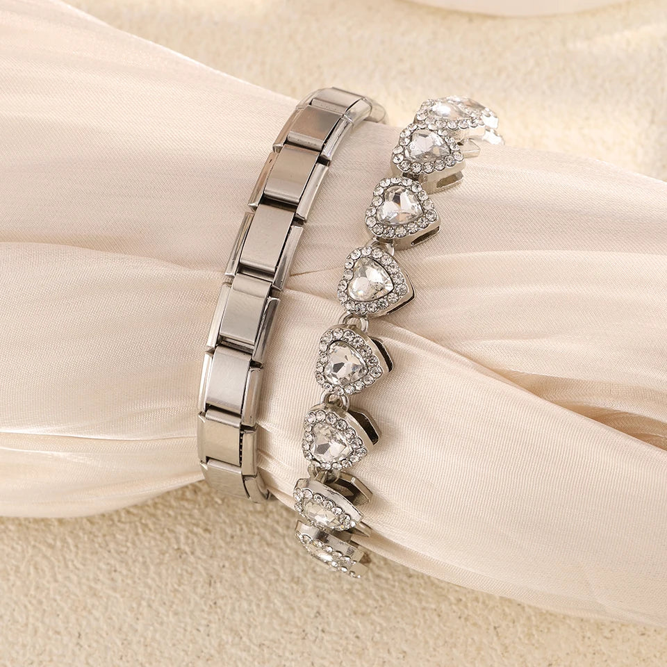Pulsera unisex de acero inoxidable de estilo modular