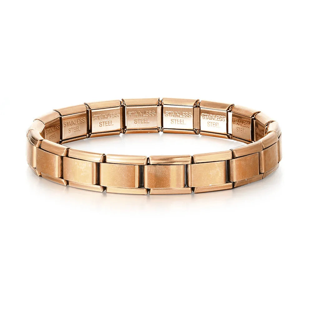 Pulsera unisex de acero inoxidable de estilo modular