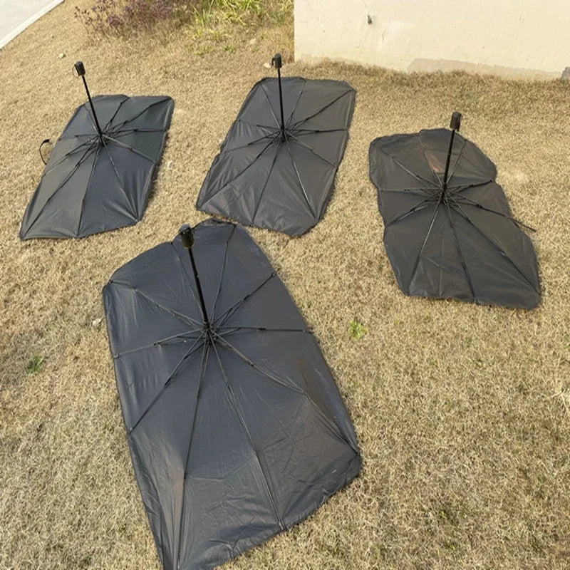 Parasol plegable tipo paraguas para parabrisas