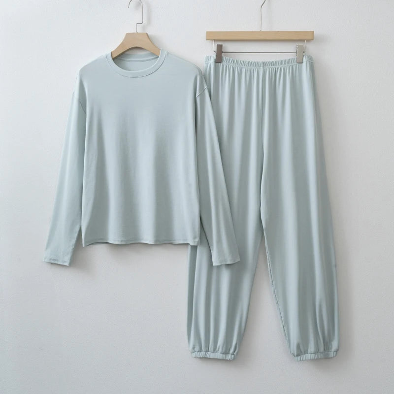 Conjunto de mujer de manga larga y pantalón holgado