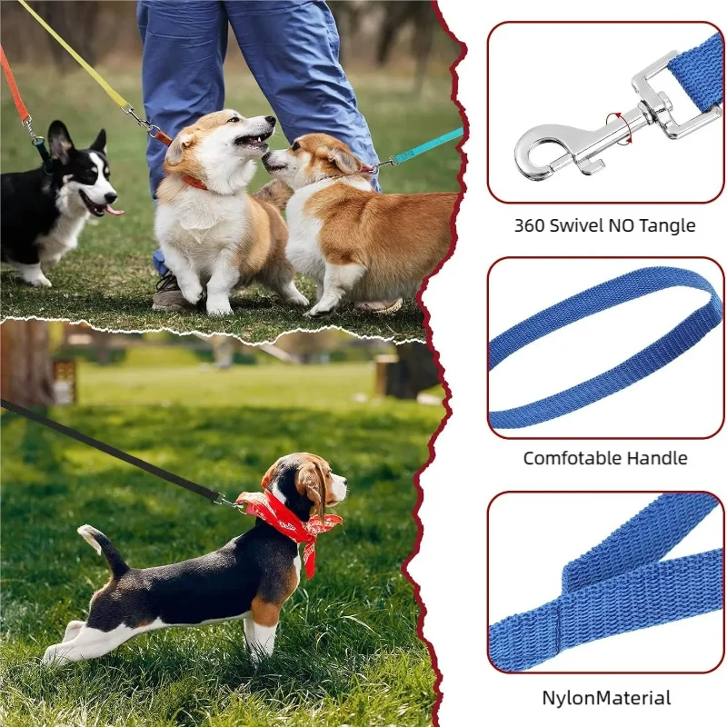 Correa de nylon para perro en largos de 1,2 a 30 metros