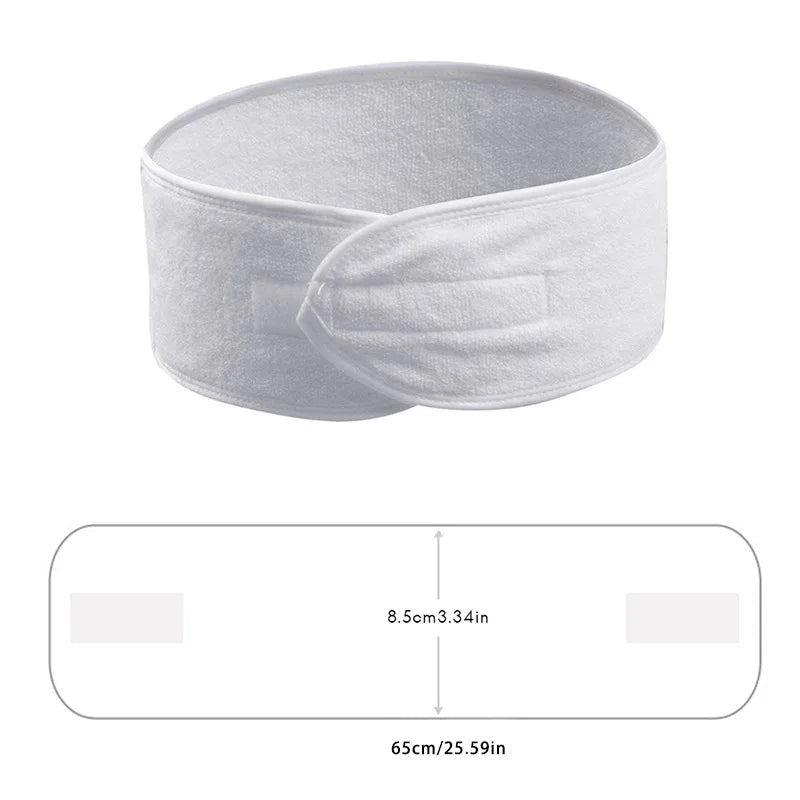 Pack de 3 vinchas ajustables para limpieza facial y maquillaje