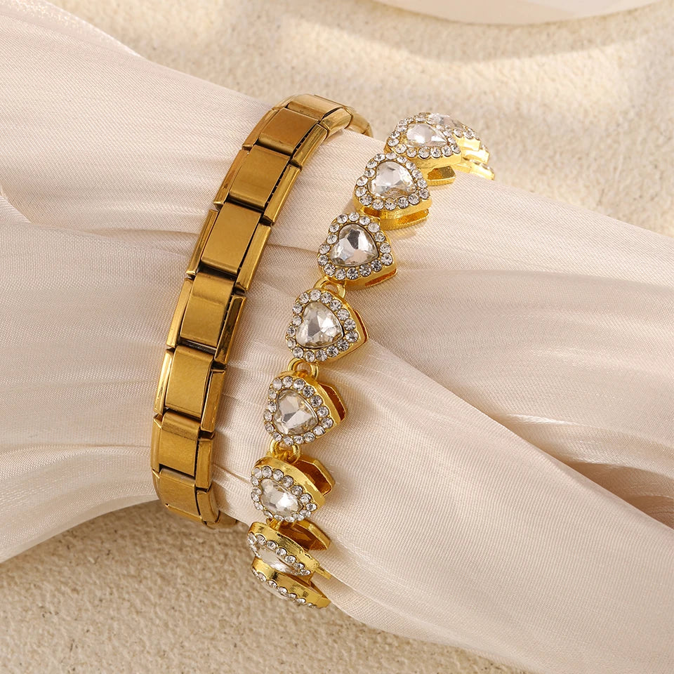 Pulsera unisex de acero inoxidable de estilo modular