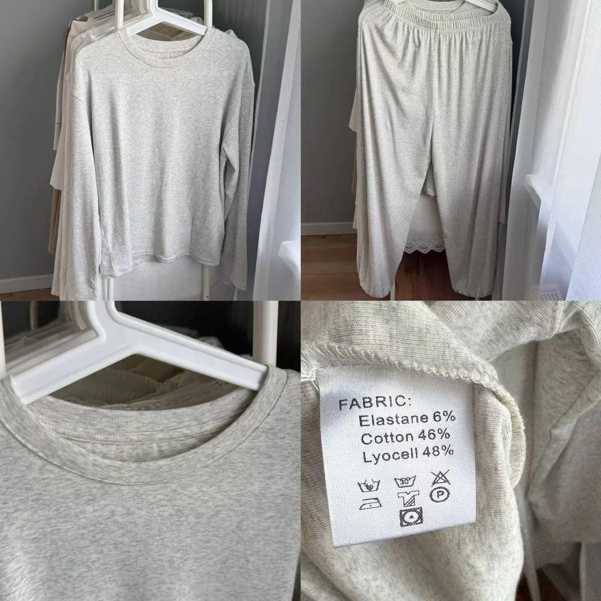 Conjunto de mujer de manga larga y pantalón holgado