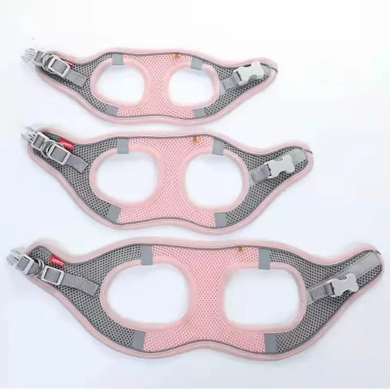 Set de arnés de malla reflectiva y correa para perro o gato
