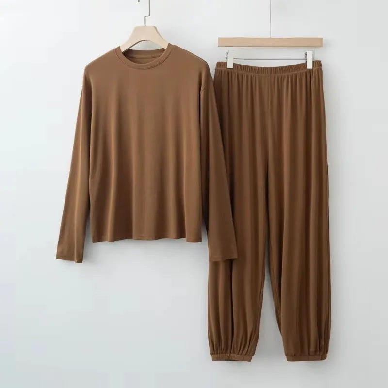 Conjunto de mujer de manga larga y pantalón holgado