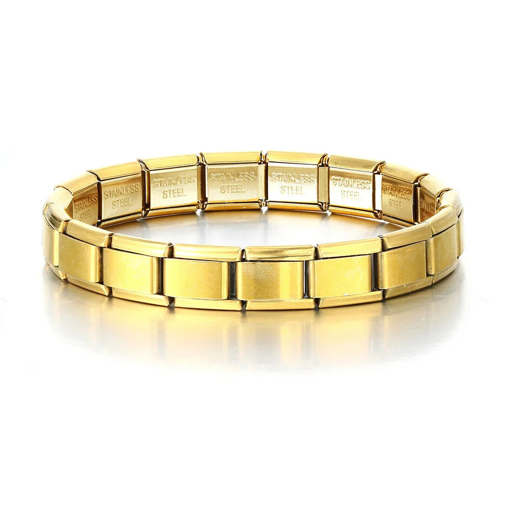 Pulsera unisex de acero inoxidable de estilo modular