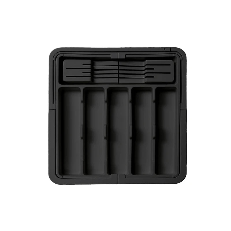 Cubiertero extensible de cajón con 6 a 9 compartimentos