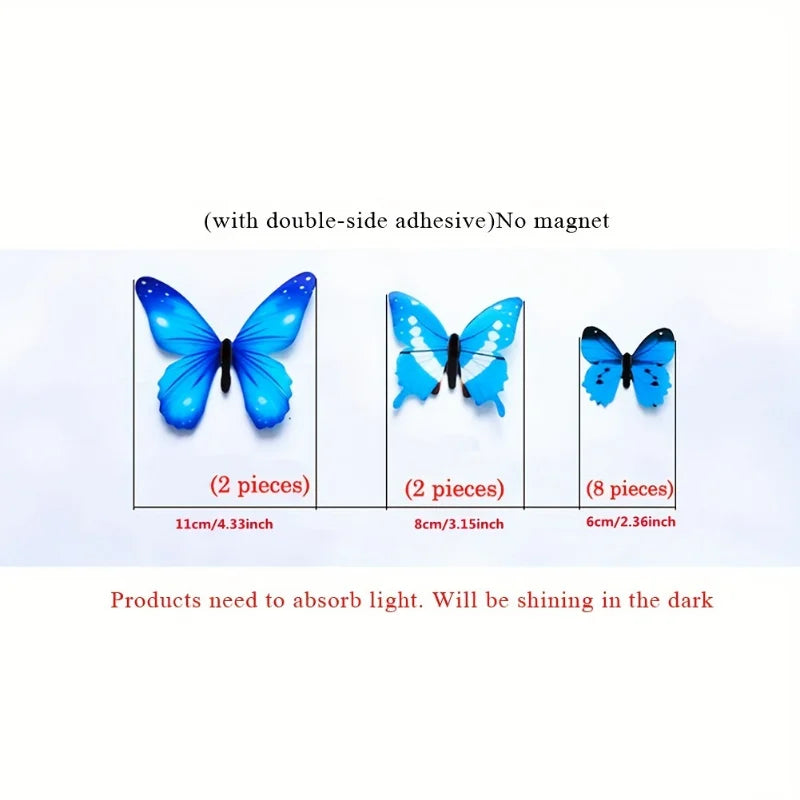 Set de 12 mariposas decorativas de papel con efecto 3D