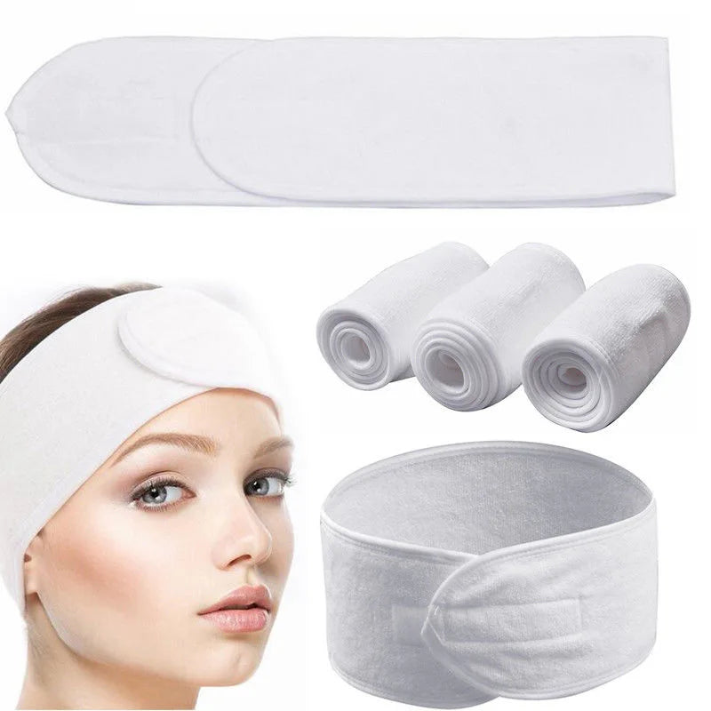 Pack de 3 vinchas ajustables para limpieza facial y maquillaje