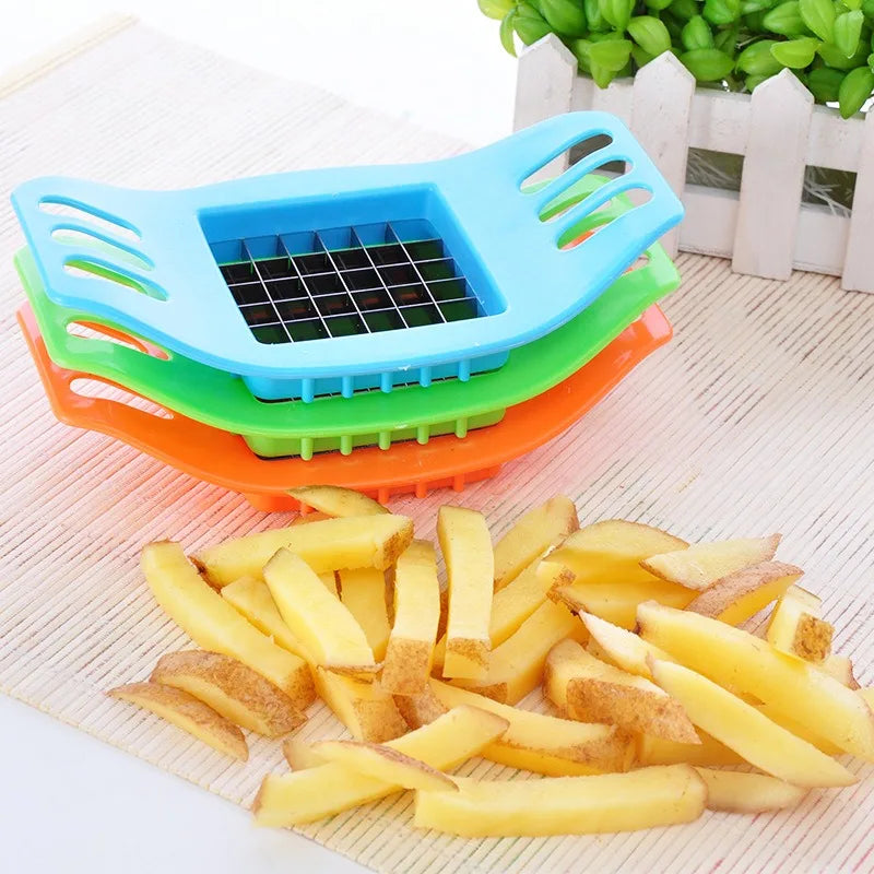 Cortador manual de papas y verduras con rejilla de acero inoxidable