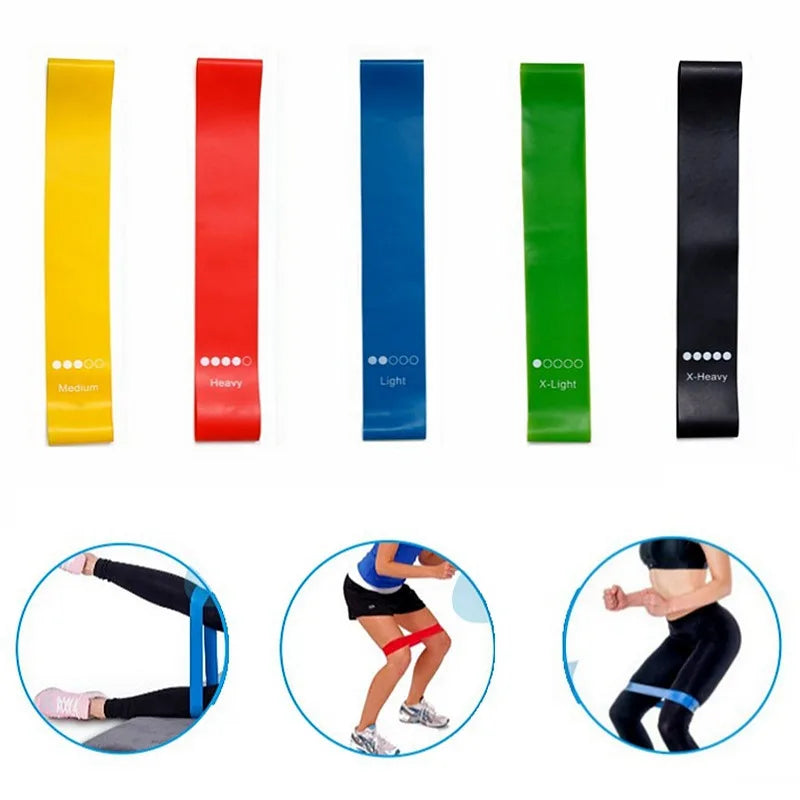 Set de 5 bandas elásticas de TPE para entrenamiento