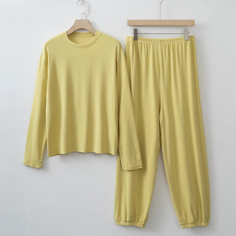 Conjunto de mujer de manga larga y pantalón holgado