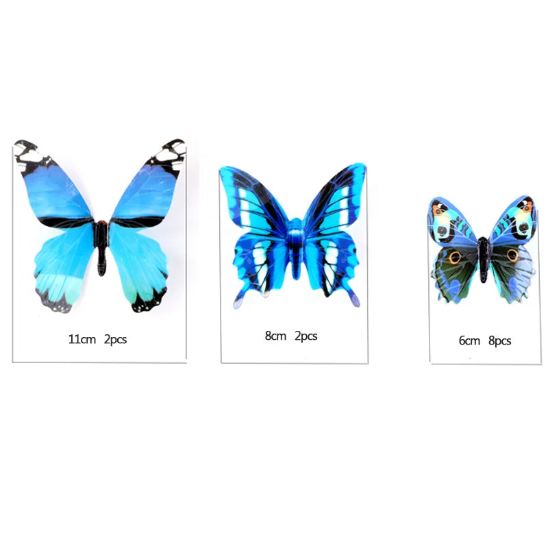 Set de 12 mariposas decorativas de papel con efecto 3D