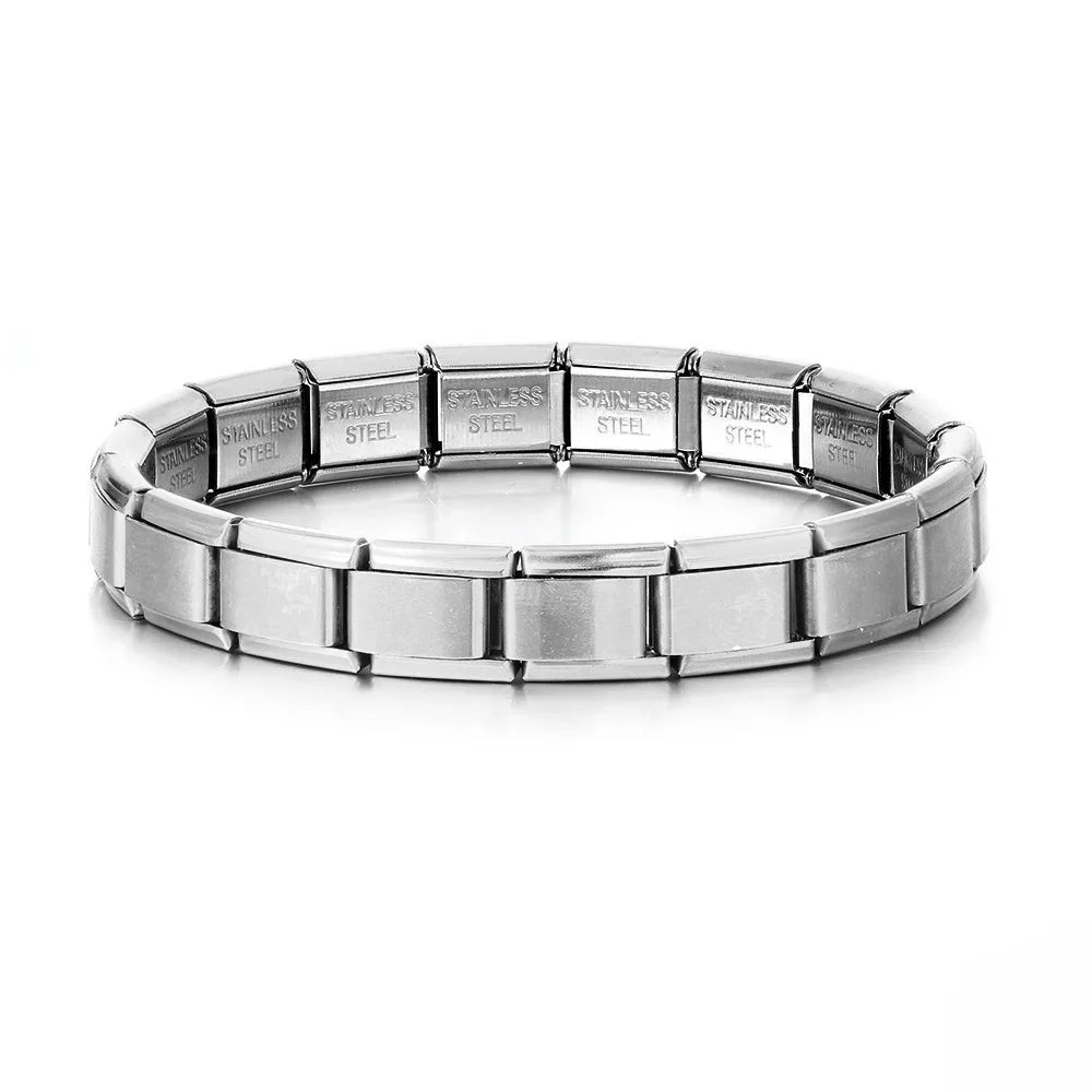 Pulsera unisex de acero inoxidable de estilo modular