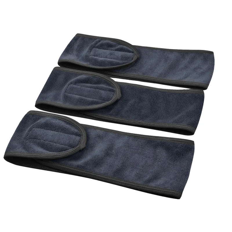 Pack de 3 vinchas ajustables para limpieza facial y maquillaje