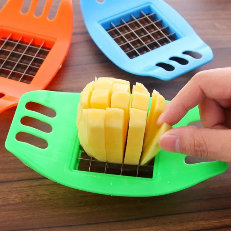 Cortador manual de papas y verduras con rejilla de acero inoxidable