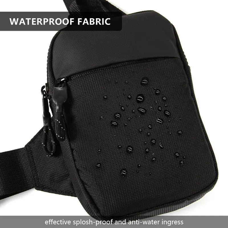 Bandolera compacta de nylon con cierre de 20 × 14 cm