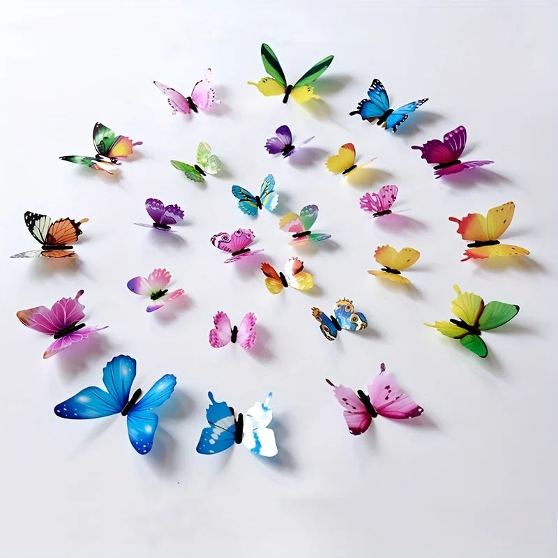 Set de 12 mariposas decorativas de papel con efecto 3D