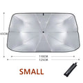 Parasol plegable tipo paraguas para parabrisas