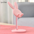 Soporte de escritorio para celular con diseño de conejo y altura ajustable