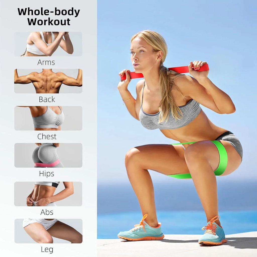 Set de 5 bandas elásticas de TPE para entrenamiento
