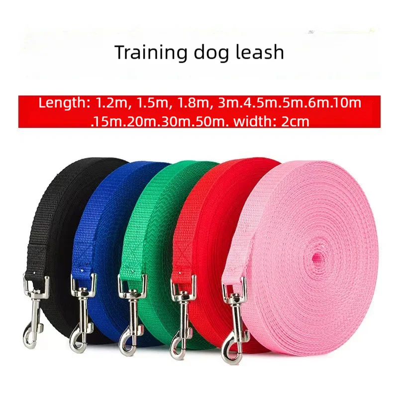 Correa de nylon para perro en largos de 1,2 a 30 metros