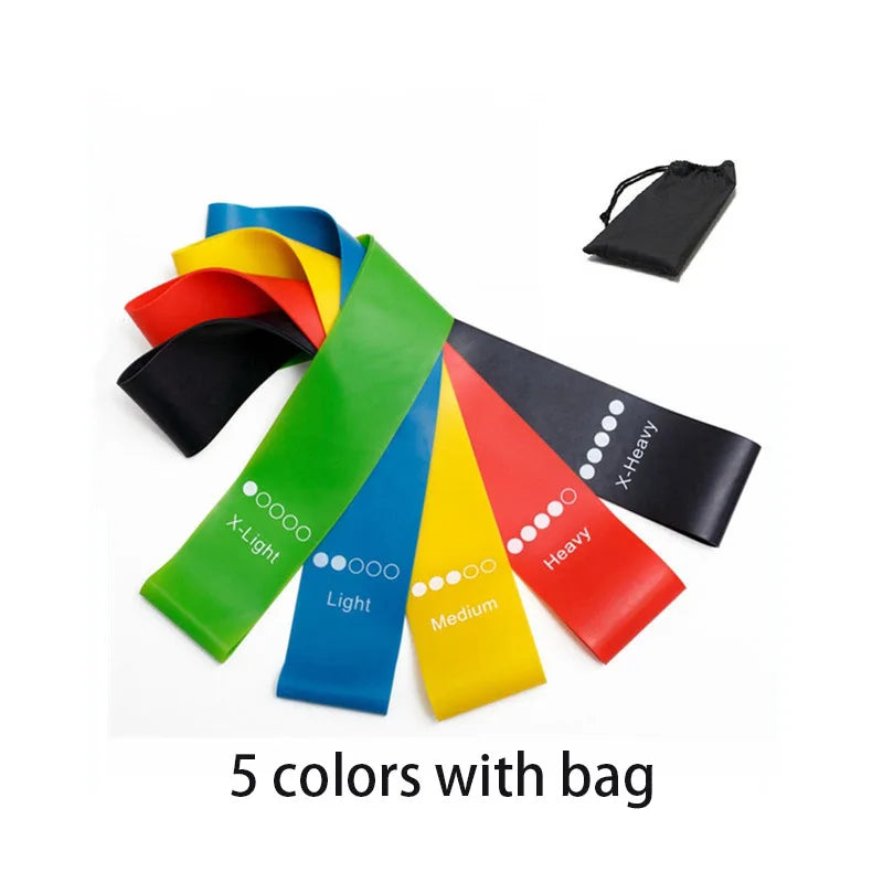 Set de 5 bandas elásticas de TPE para entrenamiento