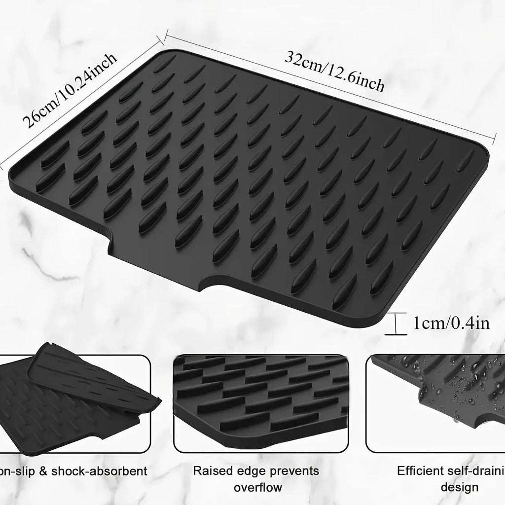 Alfombrilla rectangular impermeable para secar vajilla