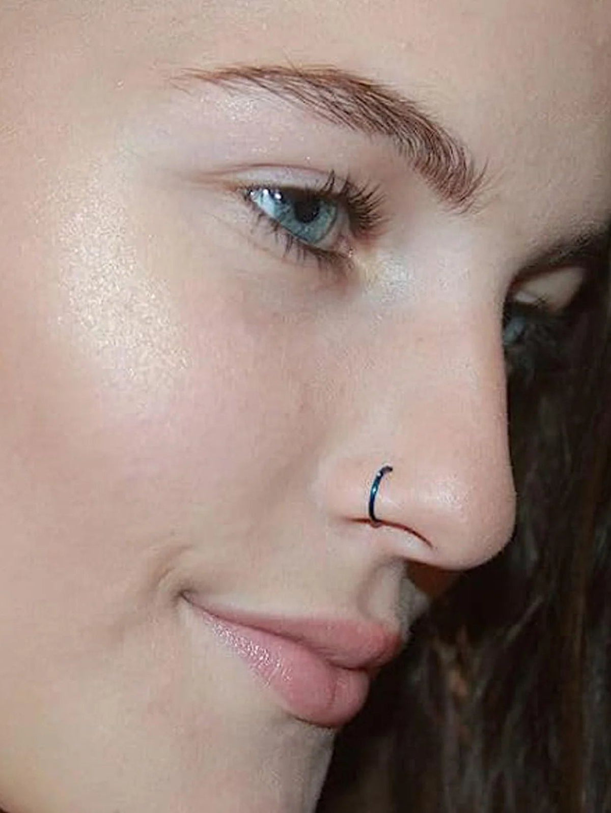 Aro nasal tipo d sin perforación
