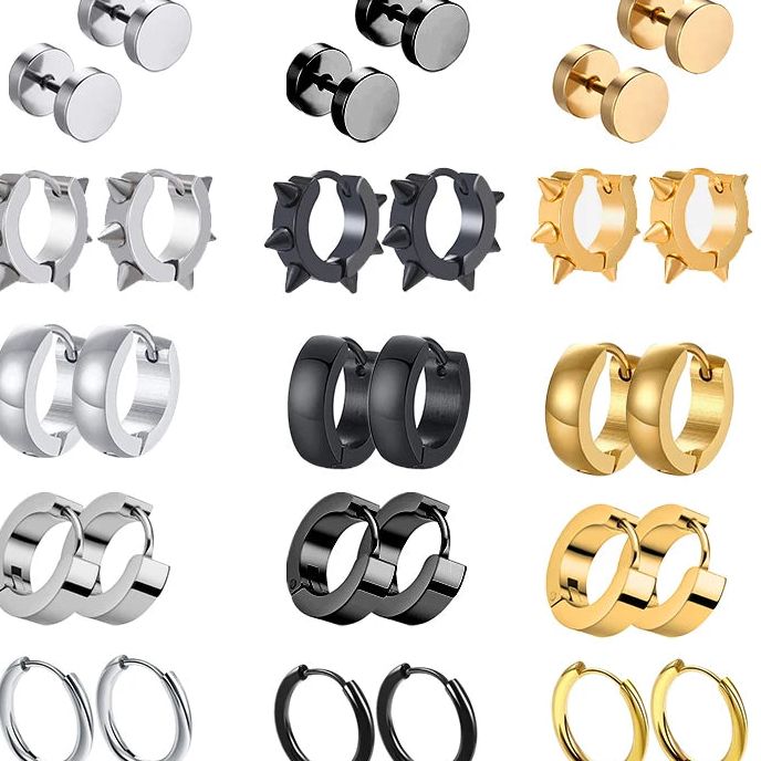 Aros redondos de acero para uso unisex