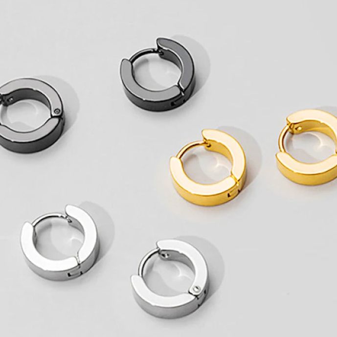 Aros redondos de acero para uso unisex