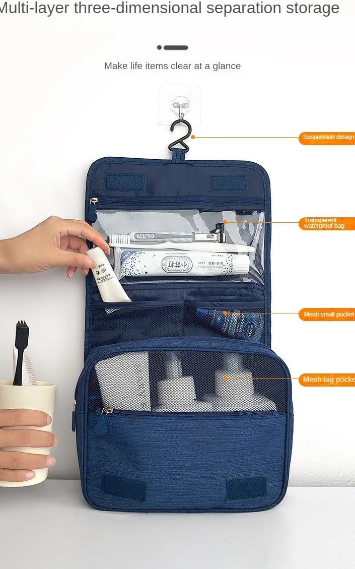 Bolso colgante para higiene y maquillaje