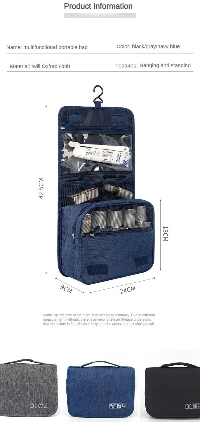 Bolso colgante para higiene y maquillaje