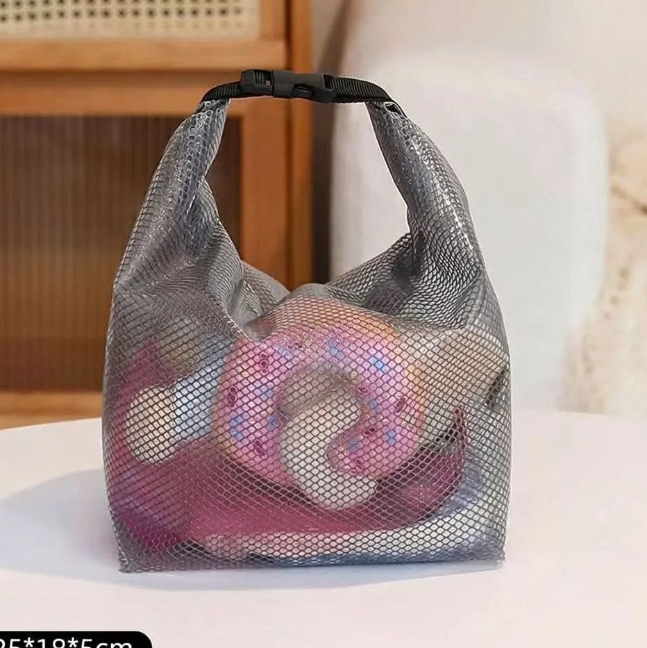 Bolso de tocador con panel transparente