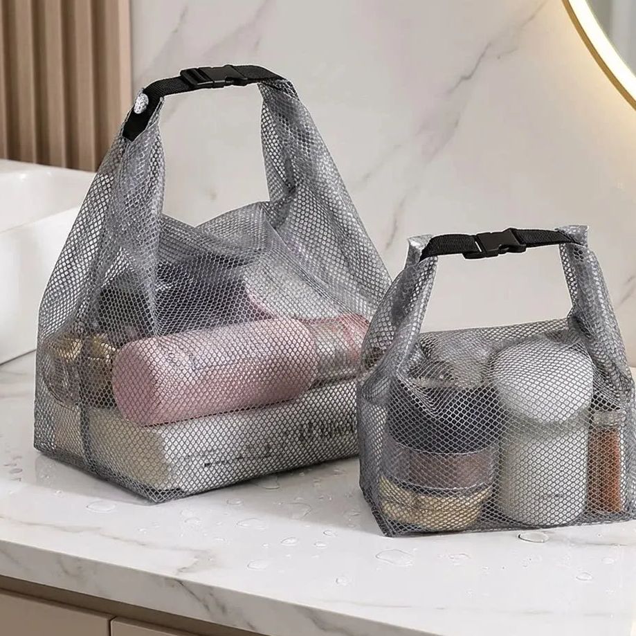 Bolso de tocador con panel transparente