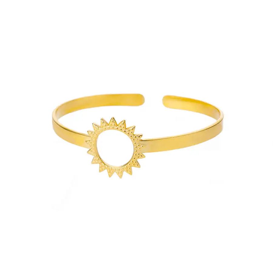 Brazalete ajustable con relieve de líneas curvas