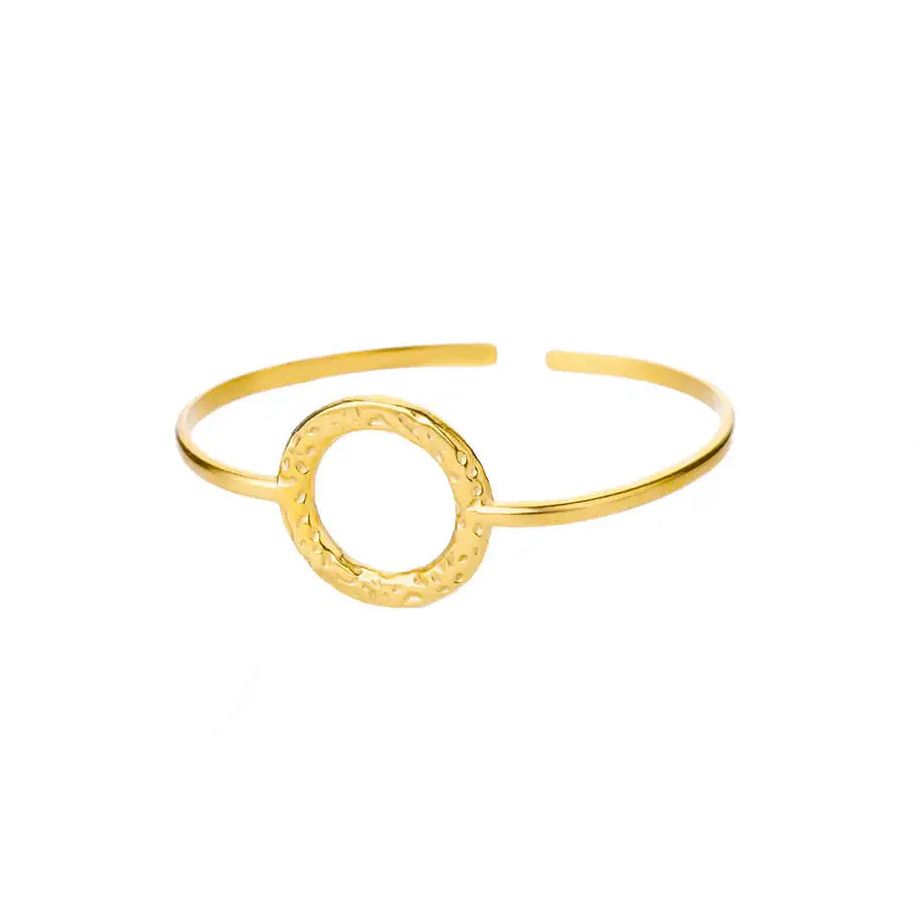 Brazalete ajustable con relieve de líneas curvas