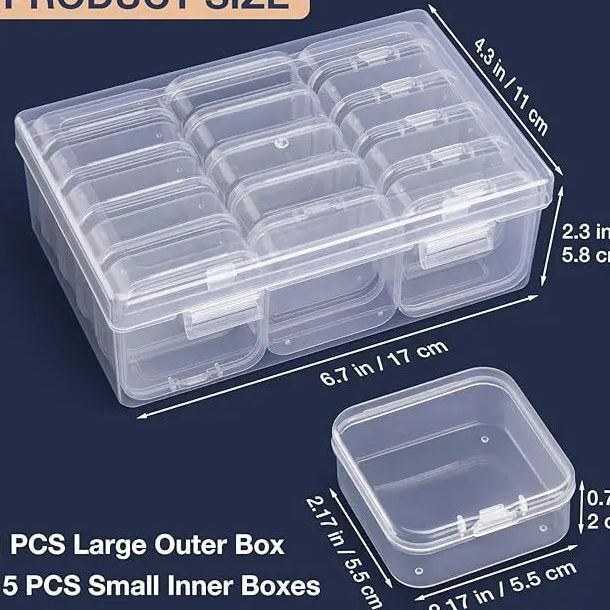 Caja dividida para clasificar piezas pequeñas