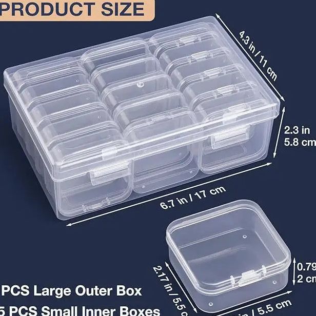 Caja dividida para clasificar piezas pequeñas