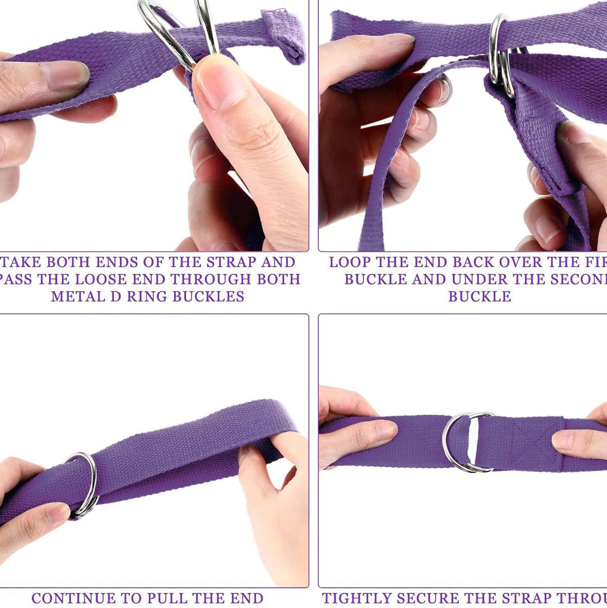 Cinta para elongación con hebilla en D