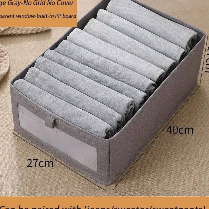 Contenedor de tela plegable para pantalones