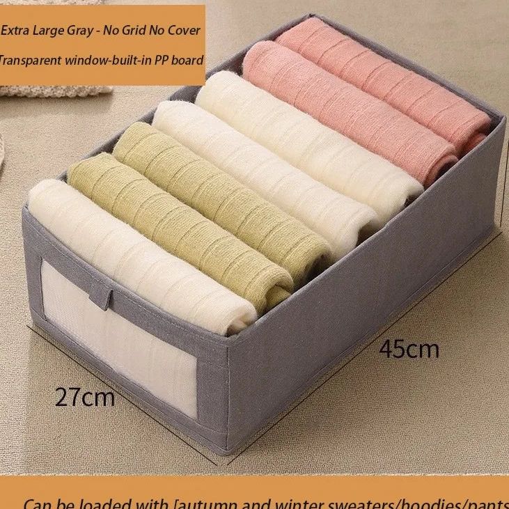 Contenedor de tela plegable para pantalones