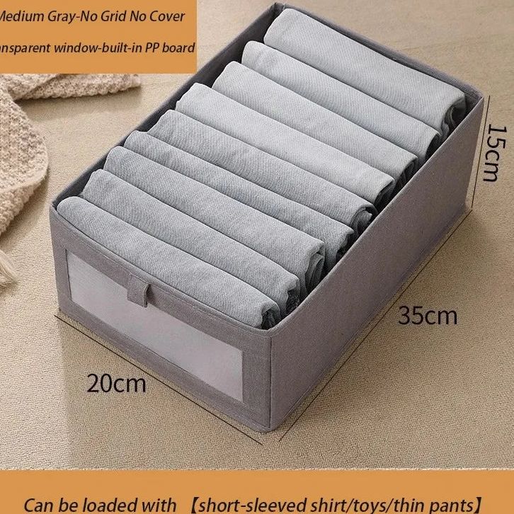 Contenedor de tela plegable para pantalones